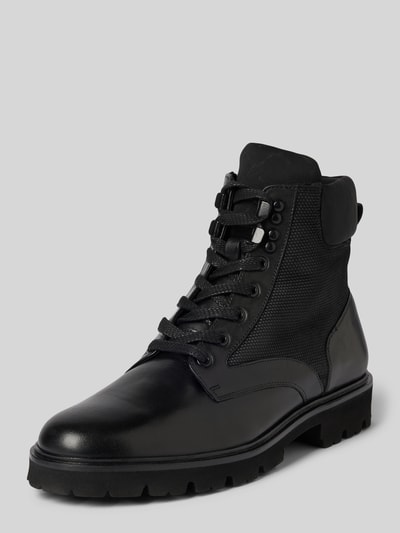 JOOP! SHOES Leren boots met treklus, model 'tela stampa hector' Zwart - 1