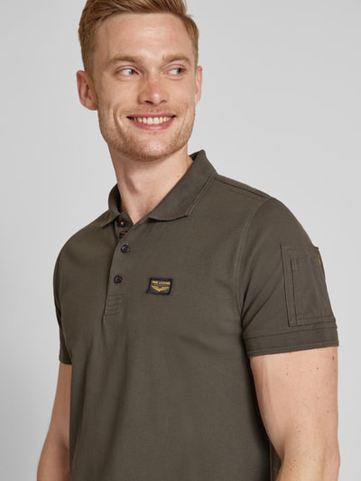 PME Legend Poloshirt mit Label-Detail Oliv 3