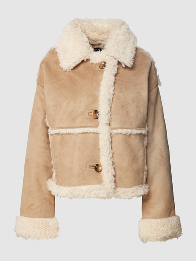 BDG Urban Outfitters Sherpa Jacket mit Inside-Out-Nähten Modell 'MARY' Beige 2