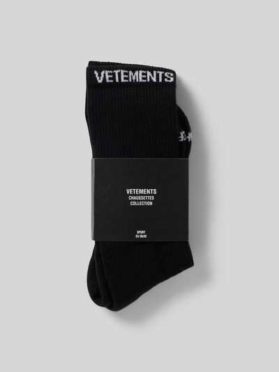 VETEMENTS Socken mit Label-Print Black 3