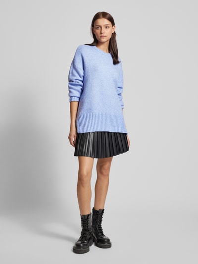 Pieces Langarm Pullover mit Seitenschlitzen Modell 'NANCY' Hellblau 1