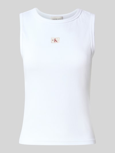 Calvin Klein Jeans Tanktop mit Label-Detail Weiss 2
