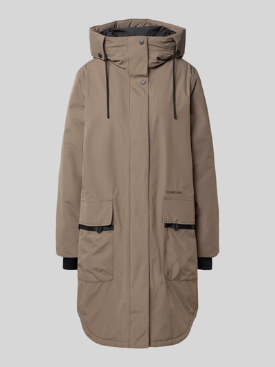 Didriksons Parka met capuchon en klepzakken, model 'AIKO' Leem - 2