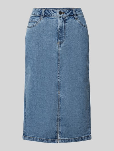 Kaffe Spódnica jeansowa o długości do kolan z wpuszczanymi kieszeniami model ‘Barbeth’ Jasnoniebieski 2