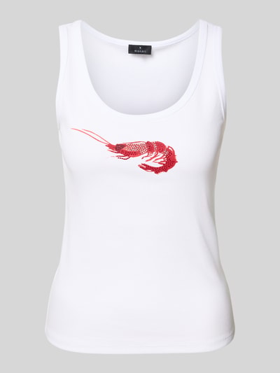 monari Tanktop mit Ziersteinbesatz Offwhite 2