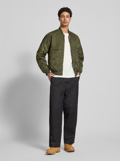 G-Star RAW Regular fit Bomberjack met opstaande kraag Olijfgroen - 1
