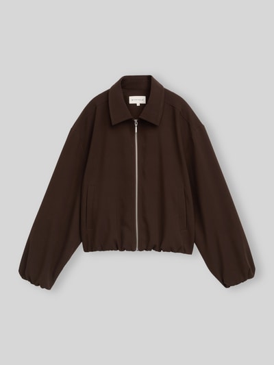 Tom Tailor Regular Fit Blouson mit Viskose-Anteil Dunkelbraun 2