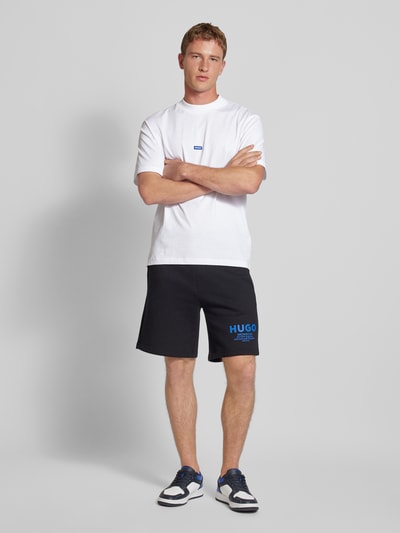 Hugo Blue T-Shirt mit Label-Stitching Modell 'Nieros' Weiss 1