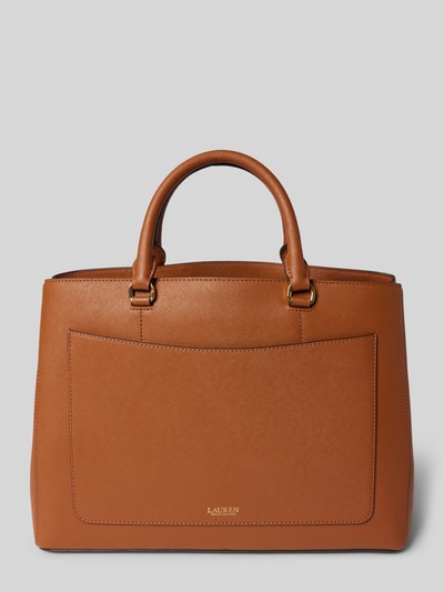 Lauren Ralph Lauren Handtasche aus Leder mit kurzen Tragegriffen Modell 'HANNA' Cognac 3