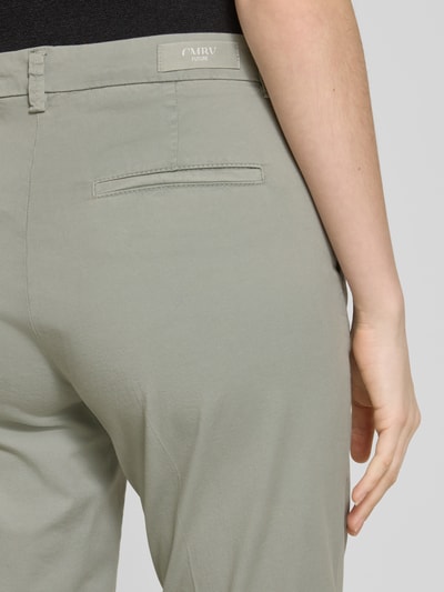 Cambio Slim fit broek met verkort model, model 'STELLA' Kaki - 3