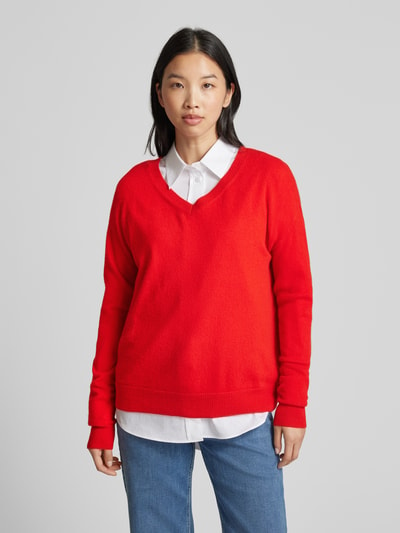 Christian Berg Woman Kaschmirpullover mit V-Ausschnitt Rot 4