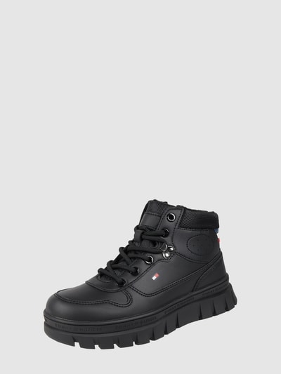 T.Hilfiger Kids Shoes Boots in Leder-Optik Modell 'Drake'  Schwarz 1