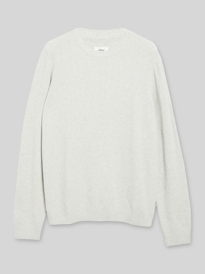 s.Oliver RED LABEL Pullover met structuurbrei-look van pure katoen Offwhite - 2