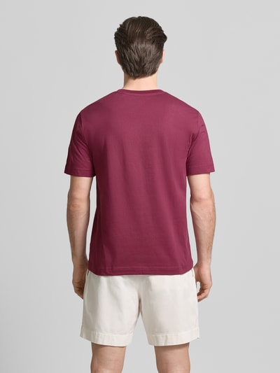 Marc O'Polo Regular Fit T-Shirt aus reiner Baumwolle Dunkelrot 5