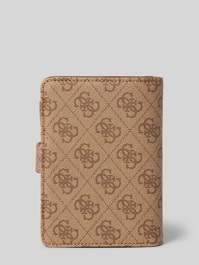 Guess Portemonnee met logo-applicatie, model 'Brenton' Lichtbruin - 2