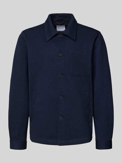 Lindbergh Overhemdjack met knoopsluiting Marineblauw - 2