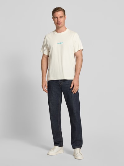 Selected Homme Oversized T-Shirt aus reiner Baumwolle Modell 'ELIAS' Offwhite 1