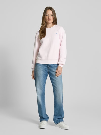 Tommy Hilfiger Sweatshirt mit Logo-Stitching Rosa 1