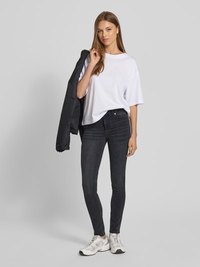 Liu Jo White High Waist Jeans mit Gesäßtaschen Black 1