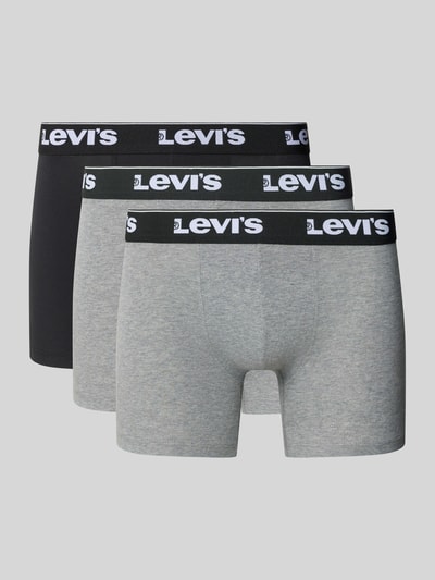 Levi's® Boxershort met band met label in een set van 3 stuks Middengrijs - 1