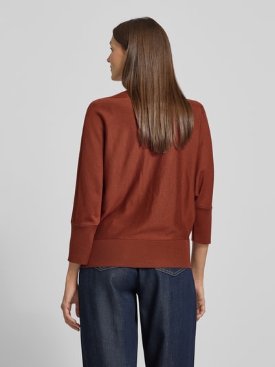 s.Oliver BLACK LABEL Relaxed fit pullover met turtleneck van viscosemix Roestrood - 5