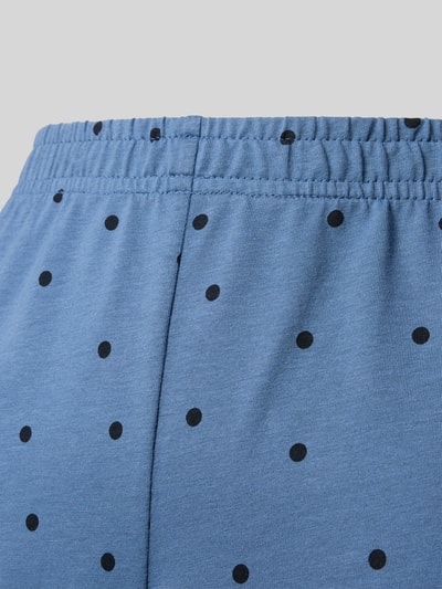 Produktfoto, Pyjama-Hose aus reiner Baumwolle mit elastischem Bund von Jake*s Casual, niebieska tkanina w czarne kropki, luźny krój, wygodny pas