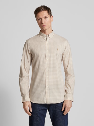 Polo Ralph Lauren Slim Fit Freizeithemd mit Button-Down-Kragen Beige 4