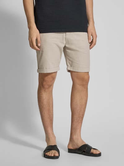 MCNEAL Regular Fit Leinenshorts mit Tunnelzug Ecru 4