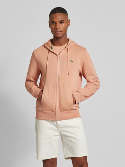 Lacoste Sweatjacke mit Label-Patch Rostrot 4