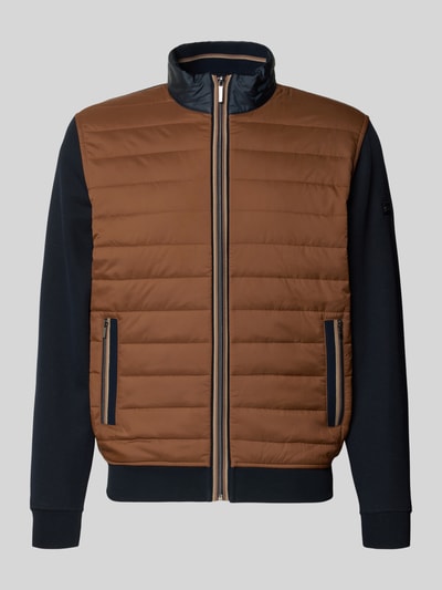 bugatti Sweatjack met labeldetail Camel - 2