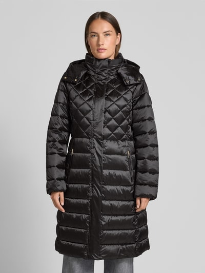JOOP! Gewatteerde lange jas met ritszakken, model 'CONSTANZE' Zwart - 4