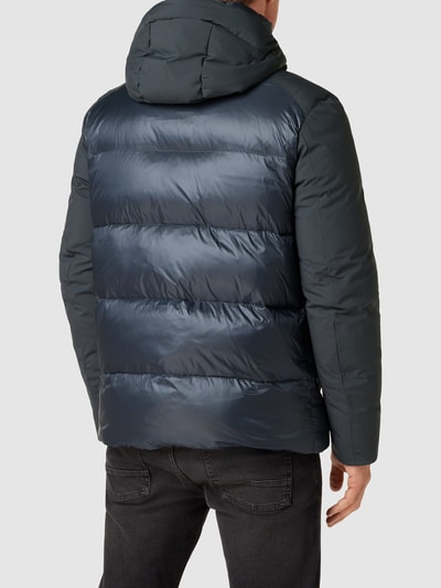 Blauer Usa Daunenjacke mit Label-Detail Marine 5