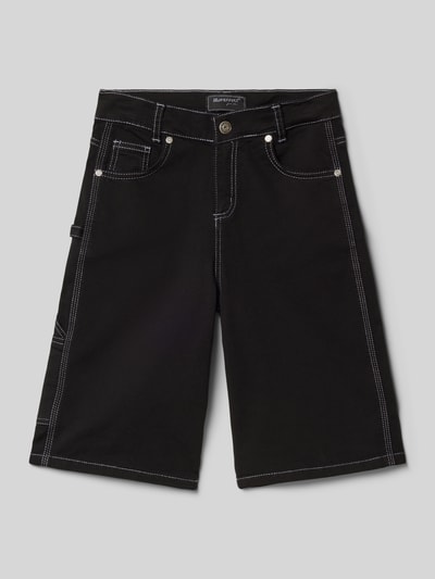 Blue Effect Regular Fit Jeansshorts im 5-Pocket-Design Black 1