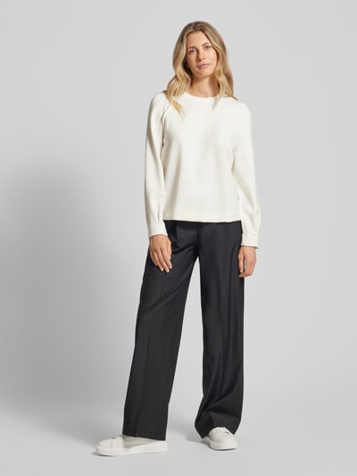 Marc Cain Sweatshirt mit Rundhalsausschnitt Offwhite 1