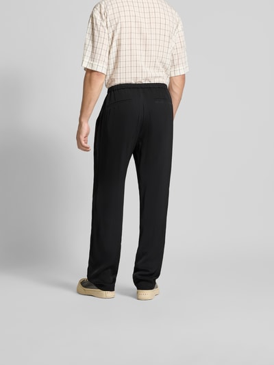 Nanushka Stoffhose mit elastischem Bund Black 5