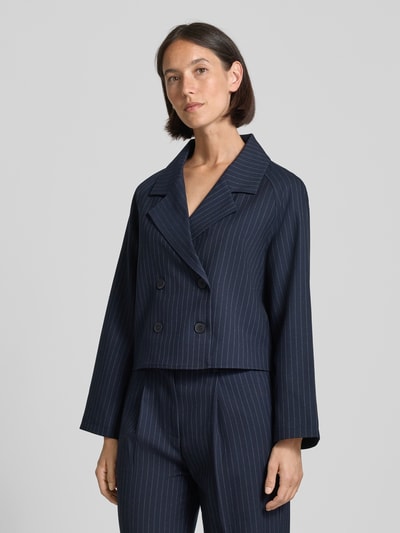 LOLLYS LAUNDRY Cropped Blazer mit Reverskragen Modell 'Amiri' Dunkelblau 4