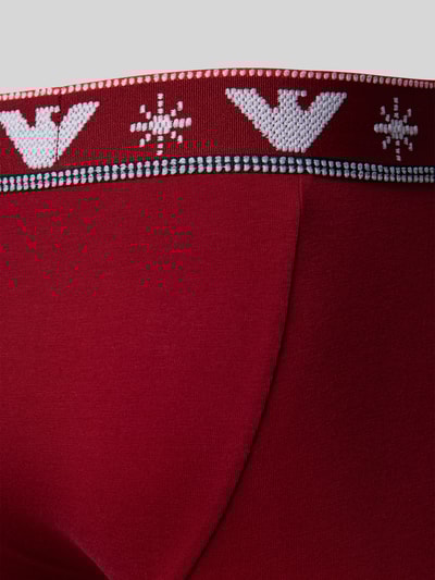 Emporio Armani Trunks mit elastischem Logo-Bund im 2er-Pack Rot 2