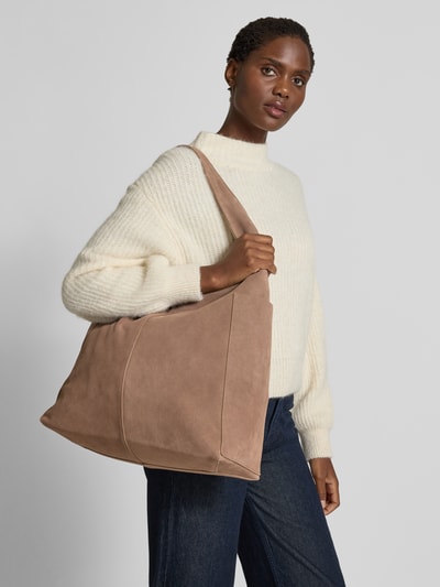 Hey Marly Shopper aus Rindsleder Modell 'Alltime Lover Suede' Taupe 1