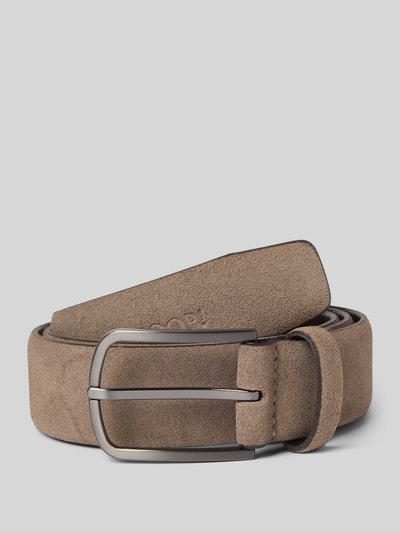 JOOP! Collection Ledergürtel mit Dornschließe Mittelbraun 1