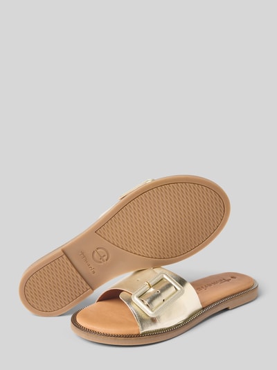 Tamaris Slippers met doornsluiting Goud gemêleerd - 4