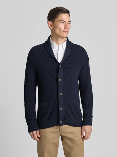 Christian Berg Men Strickjacke mit Knopfleiste Marine 4