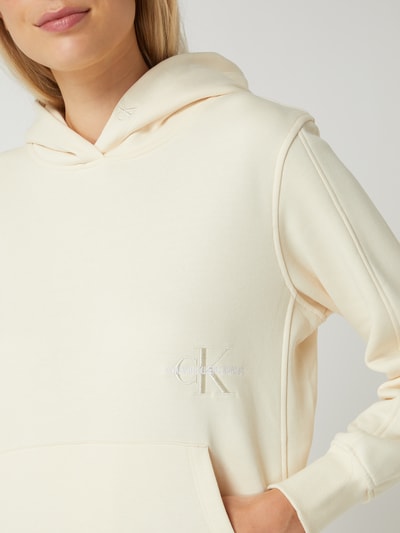 Calvin Klein Jeans Hoodie met geborduurd logo  Zand - 3