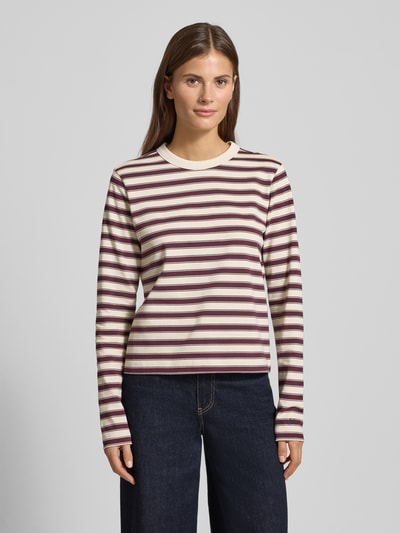 JAKE*S STUDIO WOMAN Shirt met lange mouwen en geribde ronde hals Kersenrood - 4