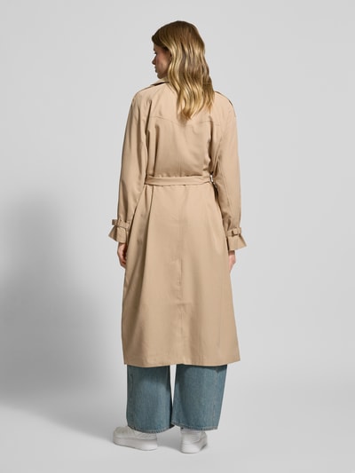 Only Regular Fit Trenchcoat mit Reverskragen Modell 'CHLOE' Sand 5