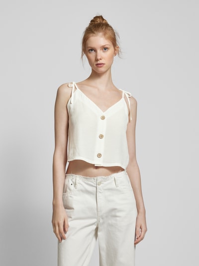 Only Top met bandjes met knoopsluiting, model 'FAVOR' Offwhite - 4