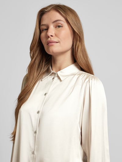 Marc Cain Regular fit overhemdblouse met manchetten Ecru - 3