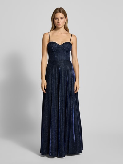 Luxuar Sukienka wieczorowa z dekoltem w kształcie serca Ciemnoniebieski 4