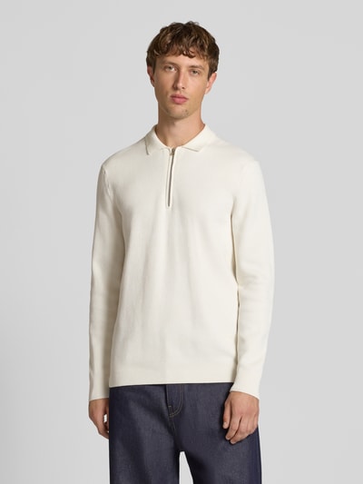 Only & Sons Regular Fit Strickpullover aus Baumwoll-Mix Modell 'PHIL' Offwhite 4