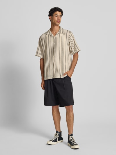 Redefined Rebel Boxy fit vrijetijdsoverhemd met ajourpatroon, model 'ZANDER' Offwhite - 1