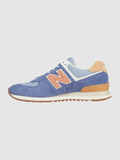 New Balance Sneakers van suède en textiel, model '574' Marineblauw - 3